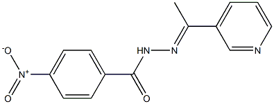 4-nitro-N-[(E)-1-pyridin-3-ylethylideneamino]benzamide Structure