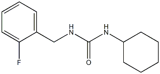 1-cyclohexyl-3-[(2-fluorophenyl)methyl]urea 化学構造式