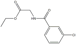 ethyl 2-[(3-chlorobenzoyl)amino]acetate Structure