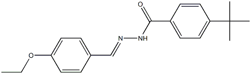 4-tert-butyl-N-[(E)-(4-ethoxyphenyl)methylideneamino]benzamide Structure