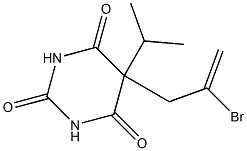 5-(2-bromoprop-2-enyl)-5-propan-2-yl-1,3-diazinane-2,4,6-trione 结构式