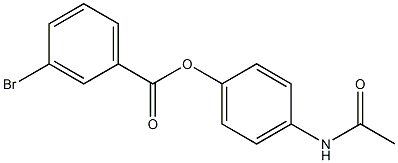 (4-acetamidophenyl) 3-bromobenzoate Structure