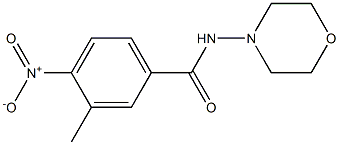 3-methyl-N-morpholin-4-yl-4-nitrobenzamide 结构式