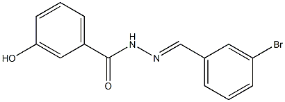 N-[(E)-(3-bromophenyl)methylideneamino]-3-hydroxybenzamide Struktur