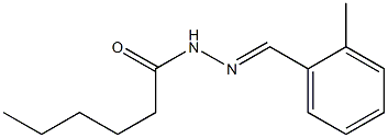 N-[(E)-(2-methylphenyl)methylideneamino]hexanamide,,结构式