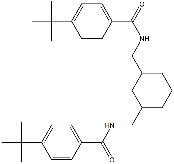 4-tert-butyl-N-[[3-[[(4-tert-butylbenzoyl)amino]methyl]cyclohexyl]methyl]benzamide Structure