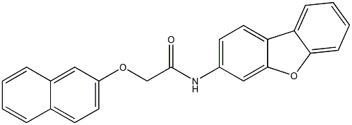 N-dibenzofuran-3-yl-2-naphthalen-2-yloxyacetamide Struktur