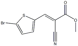 methyl (E)-3-(5-bromothiophen-2-yl)-2-cyanoprop-2-enoate Structure
