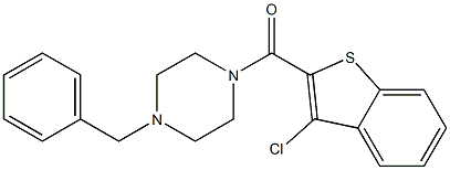(4-benzylpiperazin-1-yl)-(3-chloro-1-benzothiophen-2-yl)methanone 化学構造式
