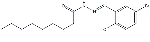 N-[(E)-(5-bromo-2-methoxyphenyl)methylideneamino]nonanamide,,结构式