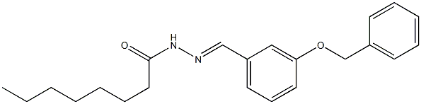 N-[(E)-(3-phenylmethoxyphenyl)methylideneamino]octanamide Structure