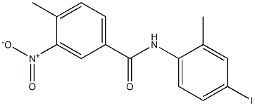 N-(4-iodo-2-methylphenyl)-4-methyl-3-nitrobenzamide Struktur