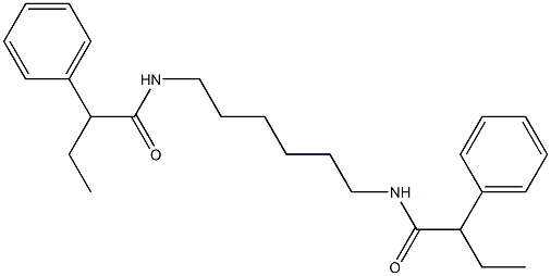 2-phenyl-N-[6-(2-phenylbutanoylamino)hexyl]butanamide Struktur