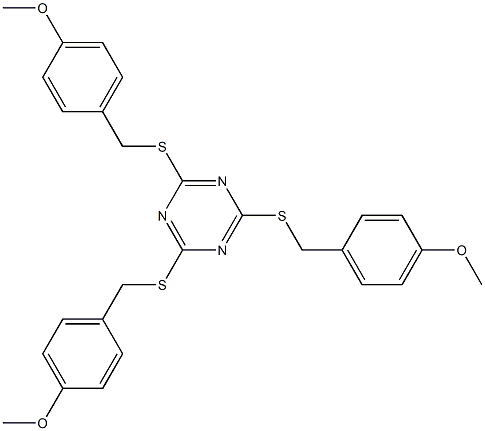  2,4,6-tris[(4-methoxyphenyl)methylsulfanyl]-1,3,5-triazine