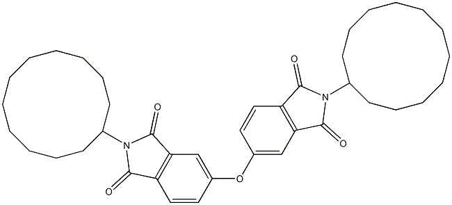 2-cyclododecyl-5-(2-cyclododecyl-1,3-dioxoisoindol-5-yl)oxyisoindole-1,3-dione Structure