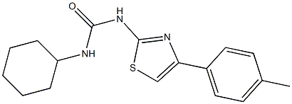 1-cyclohexyl-3-[4-(4-methylphenyl)-1,3-thiazol-2-yl]urea Structure