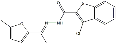 3-chloro-N-[(E)-1-(5-methylfuran-2-yl)ethylideneamino]-1-benzothiophene-2-carboxamide Structure