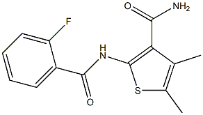 2-[(2-fluorobenzoyl)amino]-4,5-dimethylthiophene-3-carboxamide Structure