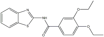 N-(1,3-benzothiazol-2-yl)-3,4-diethoxybenzamide Struktur