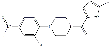 [4-(2-chloro-4-nitrophenyl)piperazin-1-yl]-(5-methylfuran-2-yl)methanone Structure