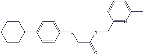 2-(4-cyclohexylphenoxy)-N-[(6-methylpyridin-2-yl)methyl]acetamide Struktur
