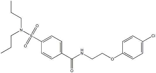 N-[2-(4-chlorophenoxy)ethyl]-4-(dipropylsulfamoyl)benzamide Struktur