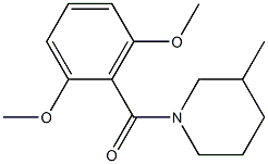 (2,6-dimethoxyphenyl)-(3-methylpiperidin-1-yl)methanone 结构式