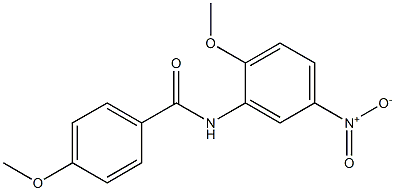4-methoxy-N-(2-methoxy-5-nitrophenyl)benzamide 化学構造式