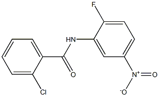 2-chloro-N-(2-fluoro-5-nitrophenyl)benzamide,,结构式