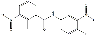 N-(4-fluoro-3-nitrophenyl)-2-methyl-3-nitrobenzamide Structure