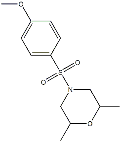 4-(4-methoxyphenyl)sulfonyl-2,6-dimethylmorpholine 化学構造式