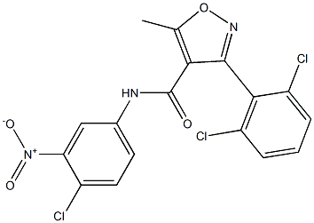 N-(4-chloro-3-nitrophenyl)-3-(2,6-dichlorophenyl)-5-methyl-1,2-oxazole-4-carboxamide Structure