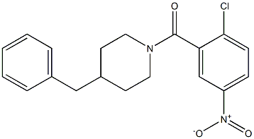 (4-benzylpiperidin-1-yl)-(2-chloro-5-nitrophenyl)methanone Structure