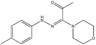 (1E)-1-[(4-methylphenyl)hydrazinylidene]-1-morpholin-4-ylpropan-2-one Struktur