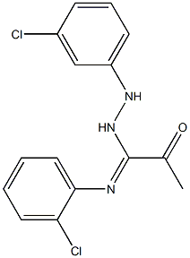 N-(3-chloroanilino)-N'-(2-chlorophenyl)-2-oxopropanimidamide Structure