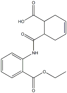 6-[(2-ethoxycarbonylphenyl)carbamoyl]cyclohex-3-ene-1-carboxylic acid 化学構造式