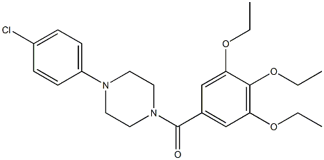 [4-(4-chlorophenyl)piperazin-1-yl]-(3,4,5-triethoxyphenyl)methanone Structure