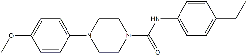 N-(4-ethylphenyl)-4-(4-methoxyphenyl)piperazine-1-carboxamide 结构式