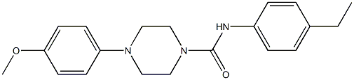 N-(4-ethylphenyl)-4-(4-methoxyphenyl)piperazine-1-carboxamide,,结构式