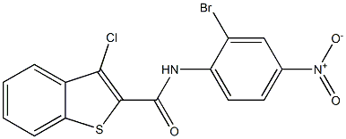 N-(2-bromo-4-nitrophenyl)-3-chloro-1-benzothiophene-2-carboxamide Structure