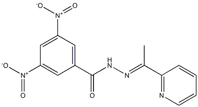 3,5-dinitro-N-[(E)-1-pyridin-2-ylethylideneamino]benzamide 结构式