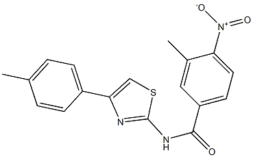  3-methyl-N-[4-(4-methylphenyl)-1,3-thiazol-2-yl]-4-nitrobenzamide