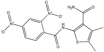 2-[(2,4-dinitrobenzoyl)amino]-4,5-dimethylthiophene-3-carboxamide Structure