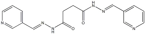 N,N'-bis[(E)-pyridin-3-ylmethylideneamino]butanediamide Struktur