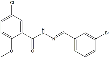 N-[(E)-(3-bromophenyl)methylideneamino]-5-chloro-2-methoxybenzamide 结构式