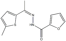 N-[(Z)-1-(5-methylthiophen-2-yl)ethylideneamino]furan-2-carboxamide 结构式