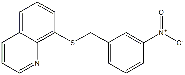 8-[(3-nitrophenyl)methylsulfanyl]quinoline Struktur