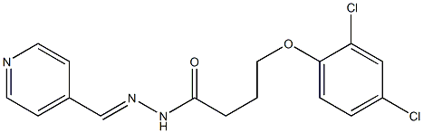 4-(2,4-dichlorophenoxy)-N-[(E)-pyridin-4-ylmethylideneamino]butanamide Structure