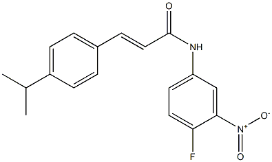 (E)-N-(4-fluoro-3-nitrophenyl)-3-(4-propan-2-ylphenyl)prop-2-enamide Structure