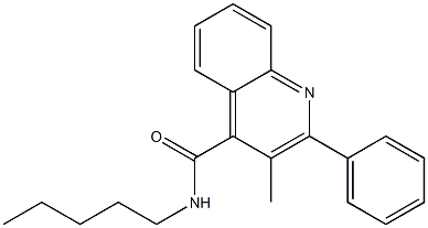 3-methyl-N-pentyl-2-phenylquinoline-4-carboxamide Structure